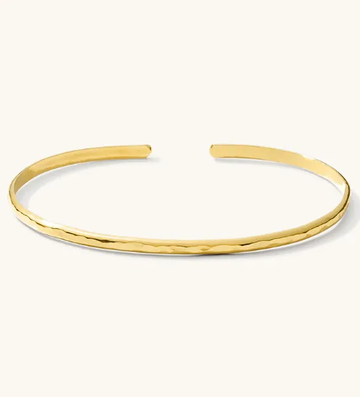 Dainty Hammered Cuff Bracelet
